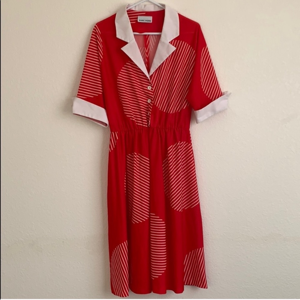 COPY - Toni Todd Vintage Geometric Print Shirt Dress